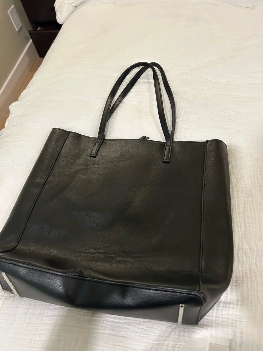 Steve Madden Kimmy Black Tote Bag - Sleek Work/School Bag